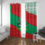 Mauritania Christmas Window Curtain with Santa Sharks Festive Fish Pattern and Red Green Holiday Design - Wonder Print Shop