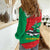 Mauritania Christmas Women Casual Shirt with Santa Sharks Festive Fish Pattern and Red Green Holiday Design - Wonder Print Shop