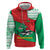 Mauritania Christmas Zip Hoodie with Santa Sharks Festive Fish Pattern and Red Green Holiday Design - Wonder Print Shop