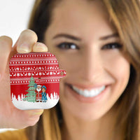 Belarus Christmas AirPods Case with Ded Moroz Snow Maiden Christmas Tree and Nordic Pattern Design - Wonder Print Shop