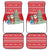 Belarus Christmas Car Mats with Ded Moroz Snow Maiden Christmas Tree and Nordic Pattern Design - Wonder Print Shop