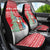 Belarus Christmas Car Seat Cover with Ded Moroz Snow Maiden Christmas Tree and Nordic Pattern Design - Wonder Print Shop