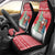 Belarus Christmas Car Seat Cover with Ded Moroz Snow Maiden Christmas Tree and Nordic Pattern Design - Wonder Print Shop