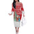 Belarus Christmas Family Matching Off The Shoulder Long Sleeve Dress and Hawaiian Shirt with Ded Moroz Snow Maiden Christmas Tree and Nordic Pattern Design - Wonder Print Shop