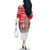 Belarus Christmas Family Matching Off The Shoulder Long Sleeve Dress and Hawaiian Shirt with Ded Moroz Snow Maiden Christmas Tree and Nordic Pattern Design - Wonder Print Shop