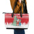 Belarus Christmas Leather Tote Bag with Ded Moroz Snow Maiden Christmas Tree and Nordic Pattern Design - Wonder Print Shop