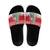 Belarus Christmas Slide Sandals with Ded Moroz Snow Maiden Christmas Tree and Nordic Pattern Design - Wonder Print Shop