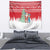 Belarus Christmas Tapestry with Ded Moroz Snow Maiden Christmas Tree and Nordic Pattern Design - Wonder Print Shop