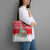 Belarus Christmas Tote Bag with Ded Moroz Snow Maiden Christmas Tree and Nordic Pattern Design - Wonder Print Shop