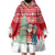 Belarus Christmas Wearable Blanket Hoodie with Ded Moroz Snow Maiden Christmas Tree and Nordic Pattern Design - Wonder Print Shop