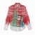 Belarus Christmas Women Casual Shirt with Ded Moroz Snow Maiden Christmas Tree and Nordic Pattern Design - Wonder Print Shop