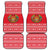 Belarus Christmas Car Mats with Santa Gingerbread Playing Chess National Emblem and Nordic Pattern Design - Wonder Print Shop
