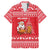 Belarus Christmas Family Matching Long Sleeve Bodycon Dress and Hawaiian Shirt with Santa Gingerbread Playing Chess National Emblem and Nordic Pattern Design - Wonder Print Shop