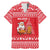 Belarus Christmas Family Matching Mermaid Dress and Hawaiian Shirt with Santa Gingerbread Playing Chess National Emblem and Nordic Pattern Design - Wonder Print Shop