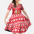 Belarus Christmas Family Matching Off The Shoulder Long Sleeve Dress and Hawaiian Shirt with Santa Gingerbread Playing Chess National Emblem and Nordic Pattern Design - Wonder Print Shop