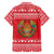 Belarus Christmas Family Matching Off The Shoulder Long Sleeve Dress and Hawaiian Shirt with Santa Gingerbread Playing Chess National Emblem and Nordic Pattern Design - Wonder Print Shop