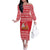 Belarus Christmas Family Matching Off The Shoulder Long Sleeve Dress and Hawaiian Shirt with Santa Gingerbread Playing Chess National Emblem and Nordic Pattern Design - Wonder Print Shop