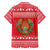 Belarus Christmas Family Matching Off Shoulder Maxi Dress and Hawaiian Shirt with Santa Gingerbread Playing Chess National Emblem and Nordic Pattern Design - Wonder Print Shop