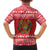 Belarus Christmas Family Matching Short Sleeve Bodycon Dress and Hawaiian Shirt with Santa Gingerbread Playing Chess National Emblem and Nordic Pattern Design - Wonder Print Shop