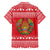 Belarus Christmas Family Matching Short Sleeve Bodycon Dress and Hawaiian Shirt with Santa Gingerbread Playing Chess National Emblem and Nordic Pattern Design - Wonder Print Shop