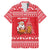 Belarus Christmas Family Matching Summer Maxi Dress and Hawaiian Shirt with Santa Gingerbread Playing Chess National Emblem and Nordic Pattern Design - Wonder Print Shop