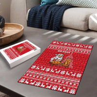 Belarus Christmas Puzzle with Santa Gingerbread Playing Chess National Emblem and Nordic Pattern Design - Wonder Print Shop