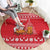 Belarus Christmas Round Carpet with Santa Gingerbread Playing Chess National Emblem and Nordic Pattern Design - Wonder Print Shop