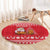Belarus Christmas Round Carpet with Santa Gingerbread Playing Chess National Emblem and Nordic Pattern Design - Wonder Print Shop