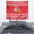 Belarus Christmas Tapestry with Santa Gingerbread Playing Chess National Emblem and Nordic Pattern Design - Wonder Print Shop