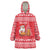 Belarus Christmas Wearable Blanket Hoodie with Santa Gingerbread Playing Chess National Emblem and Nordic Pattern Design - Wonder Print Shop