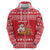 Belarus Christmas Zip Hoodie with Santa Gingerbread Playing Chess National Emblem and Nordic Pattern Design - Wonder Print Shop
