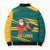 Sri Lanka Christmas Bomber Puffer Jacket with Santa Claus Rooster Festive Pattern and National Flag Design - Wonder Print Shop