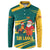 Sri Lanka Christmas Button Sweatshirt with Santa Claus Rooster Festive Pattern and National Flag Design - Wonder Print Shop