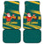 Sri Lanka Christmas Car Mats with Santa Claus Rooster Festive Pattern and National Flag Design - Wonder Print Shop