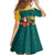 Sri Lanka Christmas Family Matching Mermaid Dress and Hawaiian Shirt with Santa Claus Rooster Festive Pattern and National Flag Design - Wonder Print Shop