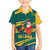 Sri Lanka Christmas Family Matching Off The Shoulder Long Sleeve Dress and Hawaiian Shirt with Santa Claus Rooster Festive Pattern and National Flag Design - Wonder Print Shop