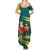 Sri Lanka Christmas Family Matching Summer Maxi Dress and Hawaiian Shirt with Santa Claus Rooster Festive Pattern and National Flag Design - Wonder Print Shop