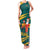 Sri Lanka Christmas Family Matching Tank Maxi Dress and Hawaiian Shirt with Santa Claus Rooster Festive Pattern and National Flag Design - Wonder Print Shop