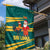 Sri Lanka Christmas Garden Flag with Santa Claus Rooster Festive Pattern and National Flag Design - Wonder Print Shop
