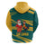 Sri Lanka Christmas Hoodie with Santa Claus Rooster Festive Pattern and National Flag Design - Wonder Print Shop