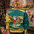 Sri Lanka Christmas Kid Ugly Christmas Sweater with Santa Claus Rooster Festive Pattern and National Flag Design - Wonder Print Shop