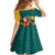Sri Lanka Christmas Kid Short Sleeve Dress with Santa Claus Rooster Festive Pattern and National Flag Design - Wonder Print Shop