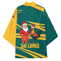 Sri Lanka Christmas Kimono with Santa Claus Rooster Festive Pattern and National Flag Design - Wonder Print Shop