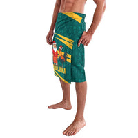 Sri Lanka Christmas Lavalava with Santa Claus Rooster Festive Pattern and National Flag Design - Wonder Print Shop