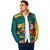 Sri Lanka Christmas Padded Jacket with Santa Claus Rooster Festive Pattern and National Flag Design - Wonder Print Shop