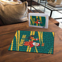 Sri Lanka Christmas Puzzle with Santa Claus Rooster Festive Pattern and National Flag Design - Wonder Print Shop