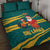 Sri Lanka Christmas Quilt Bed Set with Santa Claus Rooster Festive Pattern and National Flag Design - Wonder Print Shop