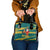 Sri Lanka Christmas Shoulder Handbag with Santa Claus Rooster Festive Pattern and National Flag Design - Wonder Print Shop