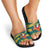 Sri Lanka Christmas Slide Sandals with Santa Claus Rooster Festive Pattern and National Flag Design - Wonder Print Shop