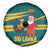 Sri Lanka Christmas Spare Tire Cover with Santa Claus Rooster Festive Pattern and National Flag Design - Wonder Print Shop